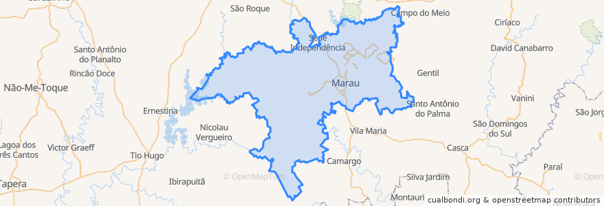 Mapa de ubicacion de Marau.