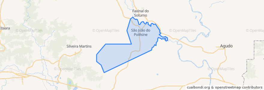 Mapa de ubicacion de São João do Polêsine.