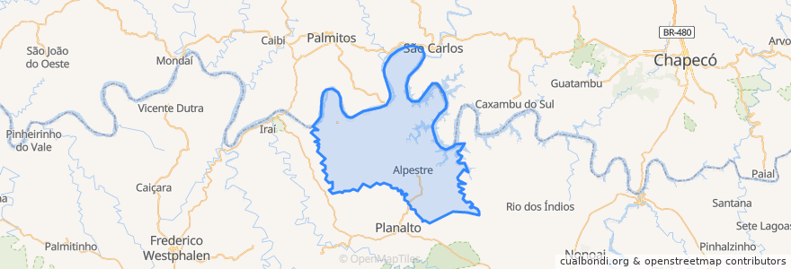 Mapa de ubicacion de Alpestre.