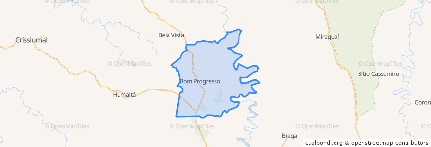 Mapa de ubicacion de Bom Progresso.