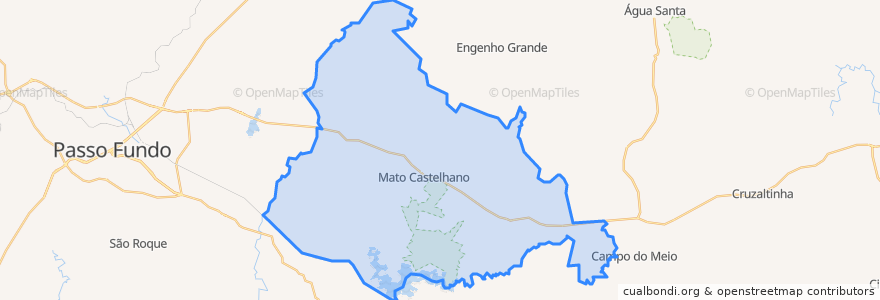 Mapa de ubicacion de Mato Castelhano.