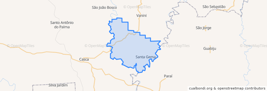 Mapa de ubicacion de São Domingos do Sul.