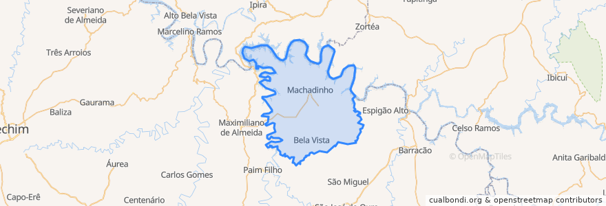 Mapa de ubicacion de Machadinho.