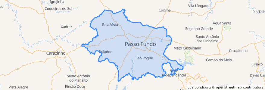 Mapa de ubicacion de Passo Fundo.