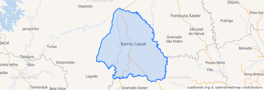 Mapa de ubicacion de Barros Cassal.