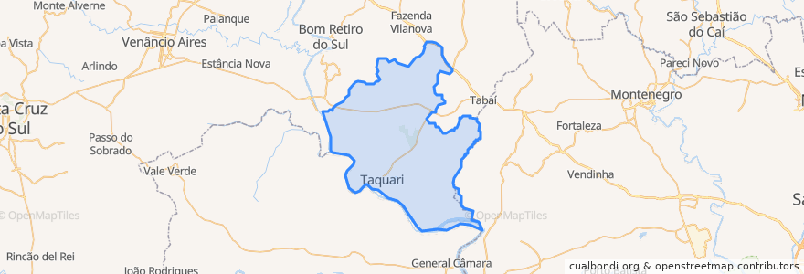 Mapa de ubicacion de Taquari.