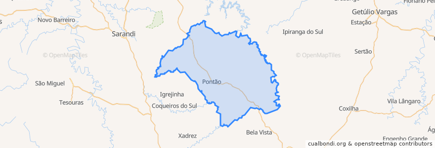 Mapa de ubicacion de Pontão.