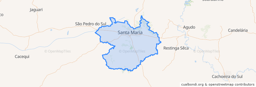 Mapa de ubicacion de Santa Maria.