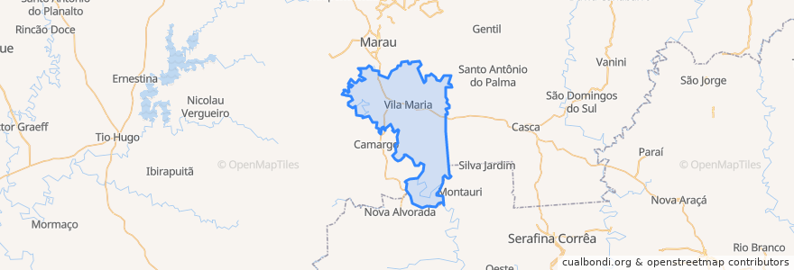 Mapa de ubicacion de Vila Maria.