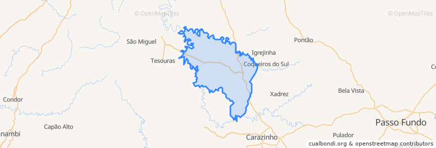 Mapa de ubicacion de Almirante Tamandaré do Sul.