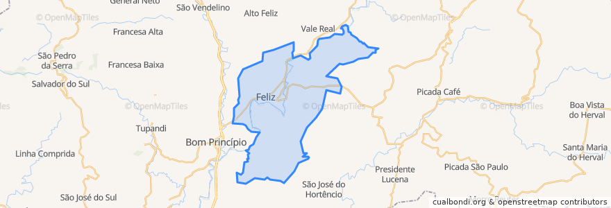 Mapa de ubicacion de Feliz.