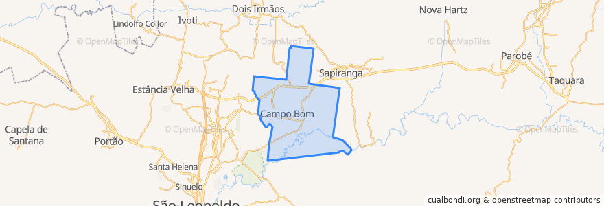 Mapa de ubicacion de Campo Bom.