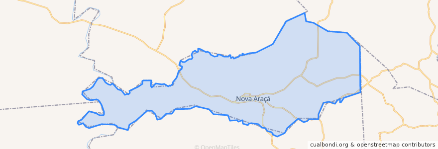 Mapa de ubicacion de Nova Araçá.