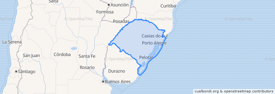 Mapa de ubicacion de Rio Grande do Sul.