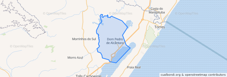 Mapa de ubicacion de Dom Pedro de Alcântara.