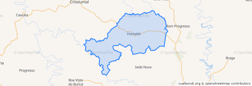 Mapa de ubicacion de Humaitá.