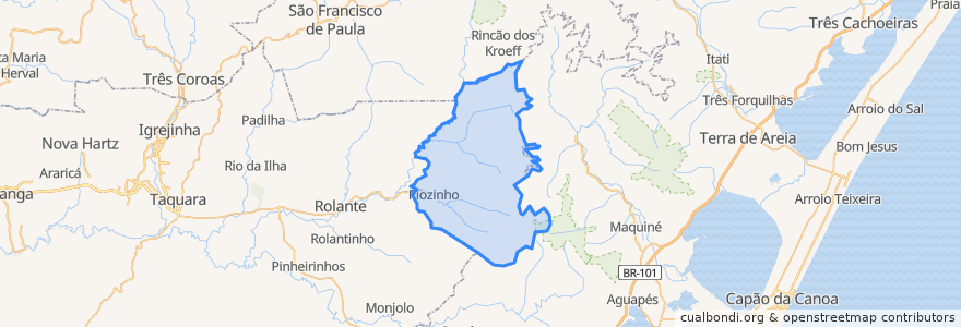 Mapa de ubicacion de Riozinho.