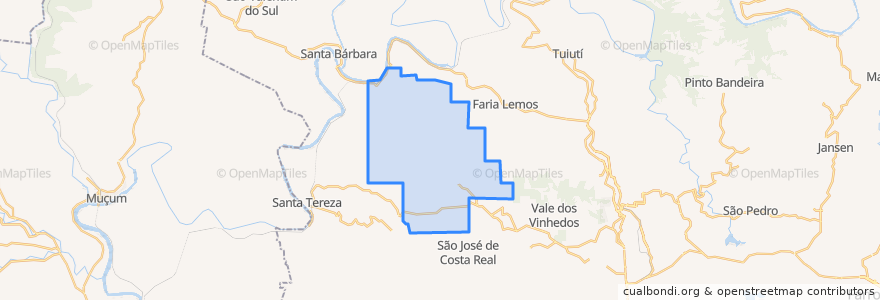 Mapa de ubicacion de Monte Belo do Sul.