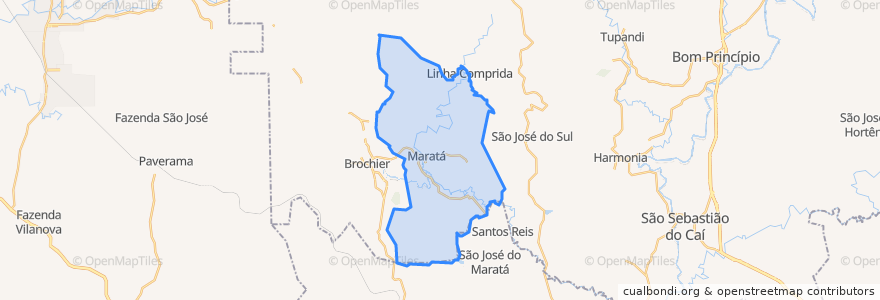 Mapa de ubicacion de Maratá.