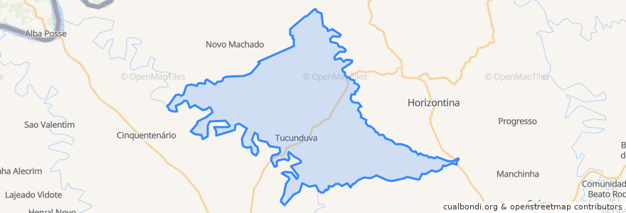 Mapa de ubicacion de Tucunduva.