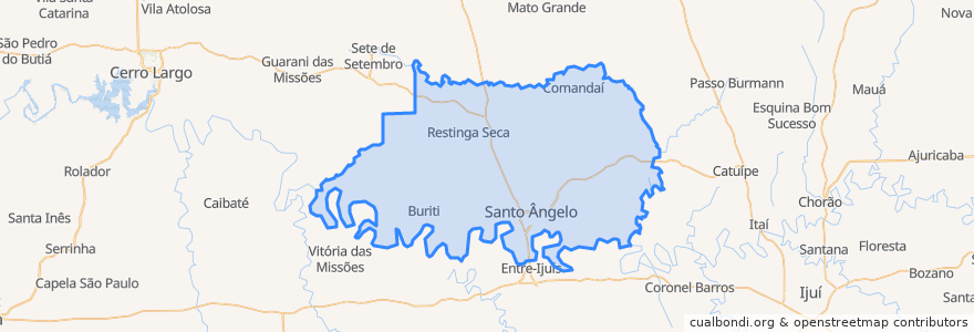 Mapa de ubicacion de Santo Ângelo.