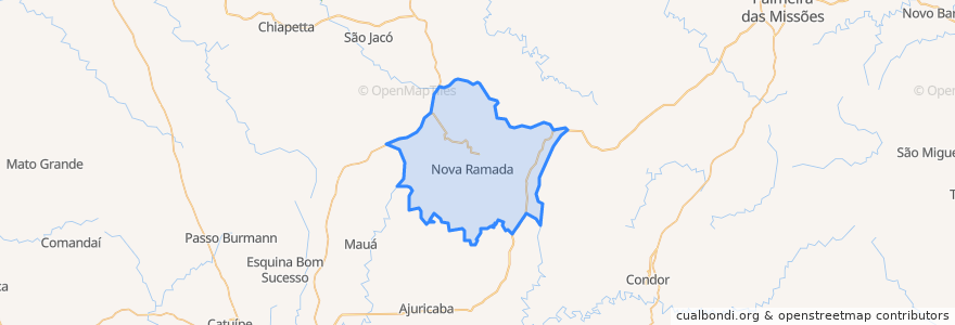 Mapa de ubicacion de Nova Ramada.