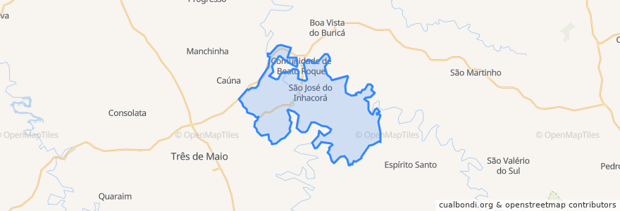 Mapa de ubicacion de São José do Inhacorá.