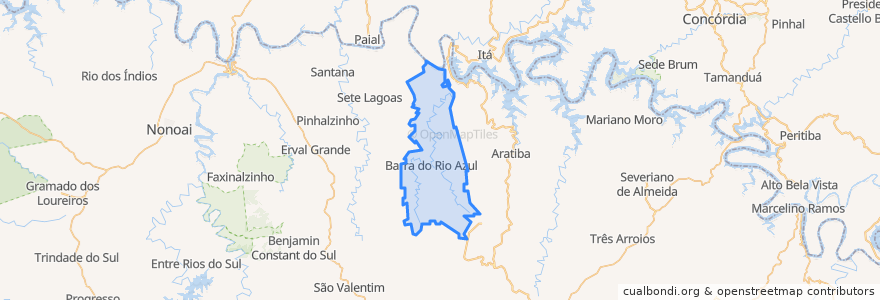 Mapa de ubicacion de Barra do Rio Azul.