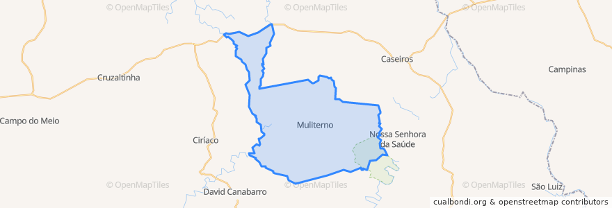 Mapa de ubicacion de Muliterno.