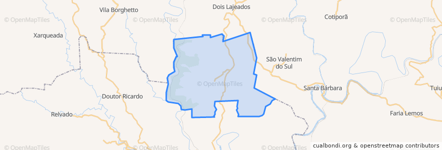 Mapa de ubicacion de Vespasiano Corrêa.