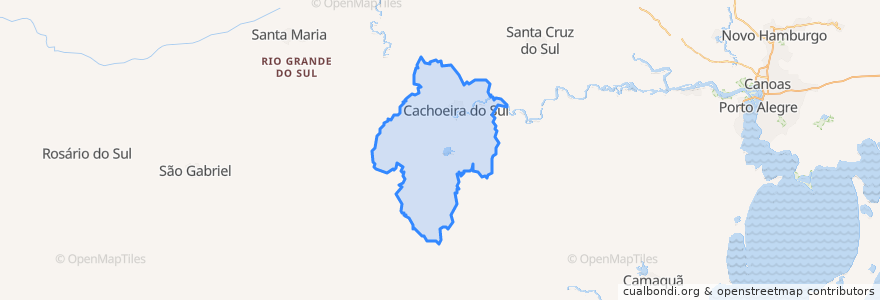 Mapa de ubicacion de Cachoeira do Sul.