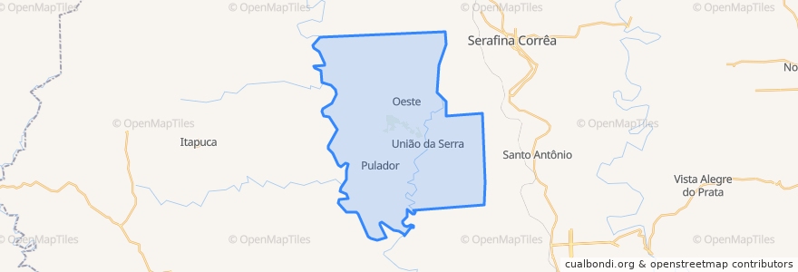 Mapa de ubicacion de União da Serra.