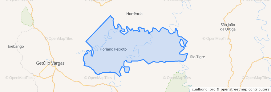 Mapa de ubicacion de Floriano Peixoto.