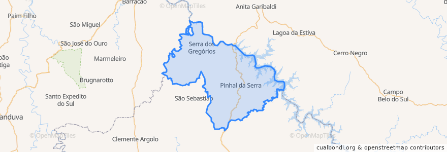 Mapa de ubicacion de Pinhal da Serra.