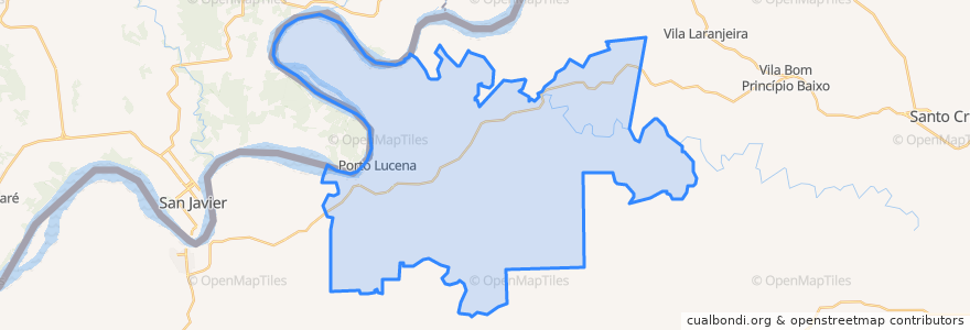 Mapa de ubicacion de Porto Lucena.