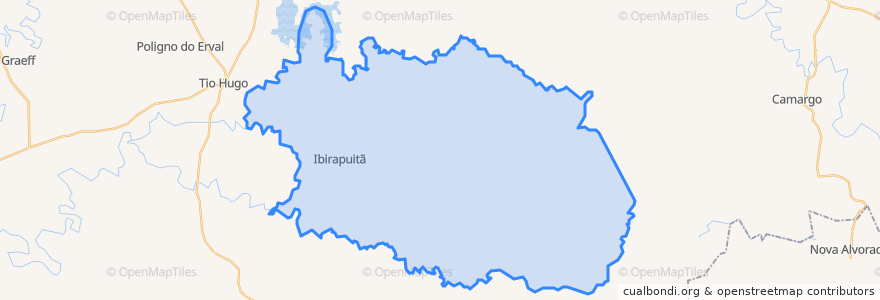 Mapa de ubicacion de Ibirapuitã.