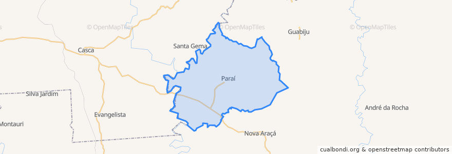 Mapa de ubicacion de Paraí.