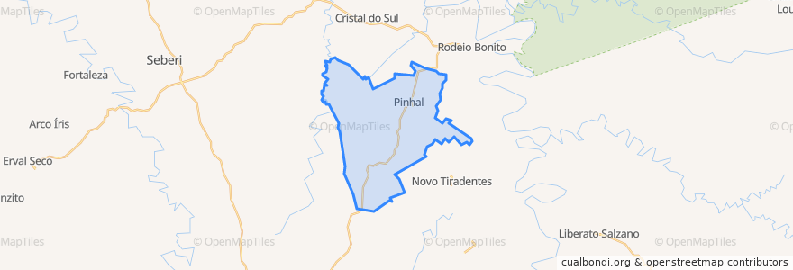 Mapa de ubicacion de Pinhal.