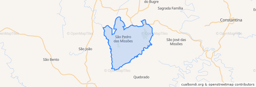 Mapa de ubicacion de São Pedro das Missões.