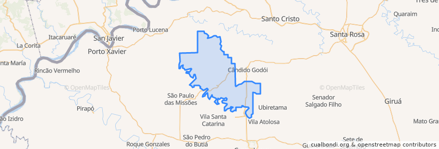 Mapa de ubicacion de Campina das Missões.