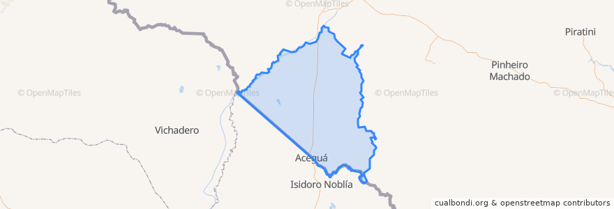 Mapa de ubicacion de Aceguá.