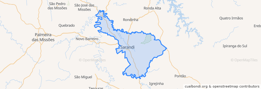 Mapa de ubicacion de Sarandi.