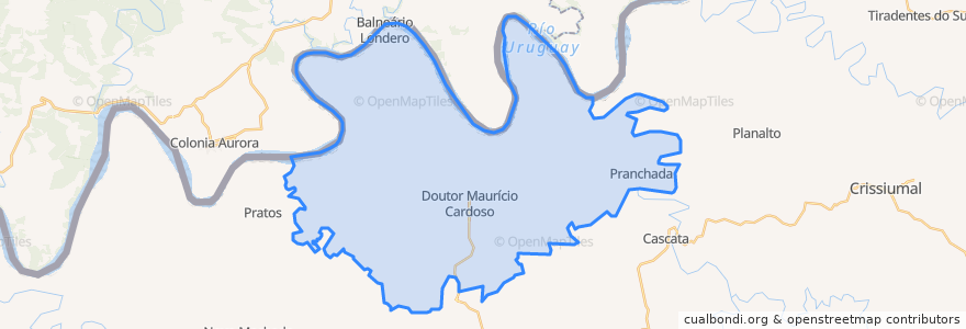 Mapa de ubicacion de Doutor Maurício Cardoso.