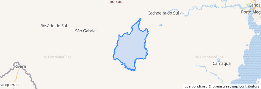 Mapa de ubicacion de Caçapava do Sul.