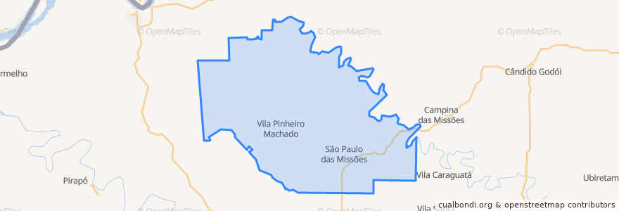 Mapa de ubicacion de São Paulo das Missões.