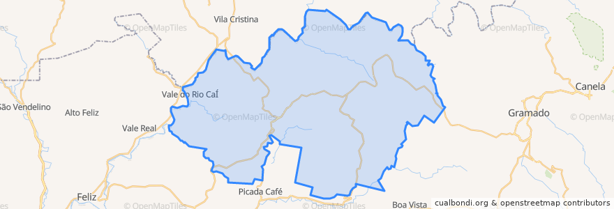 Mapa de ubicacion de Nova Petrópolis.