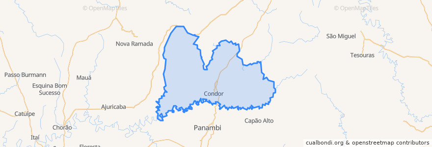 Mapa de ubicacion de Condor.