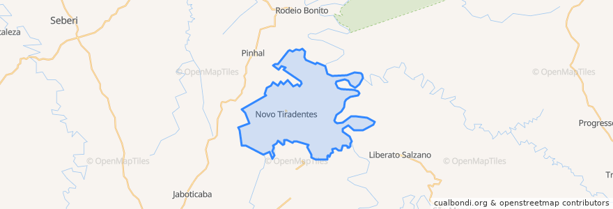 Mapa de ubicacion de Novo Tiradentes.