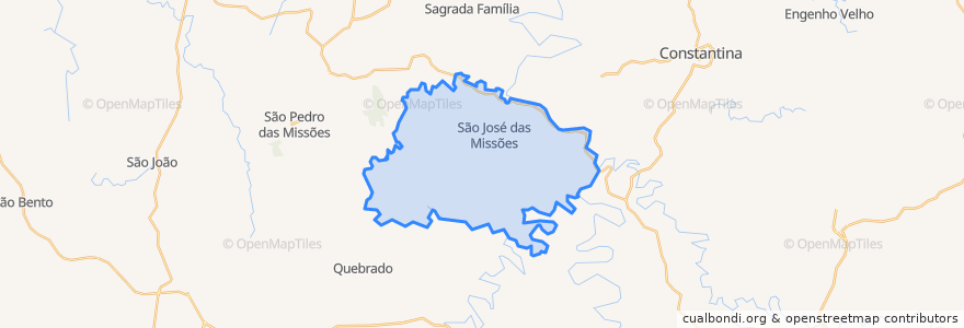 Mapa de ubicacion de São José das Missões.