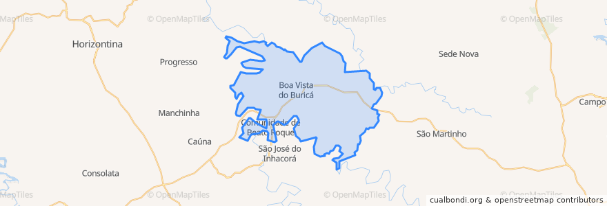 Mapa de ubicacion de Boa Vista do Buricá.